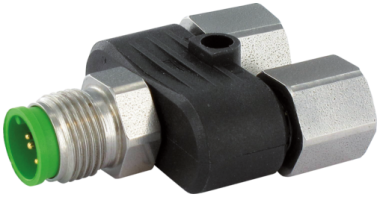 T-Coupler M12 male/ M12 female A-cod. shielded V2A  7002-42121-0000000