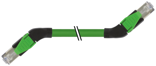 RJ45 male 45° left / RJ45 male 45° left shielded 