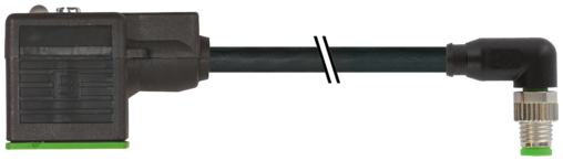 M8 male 90° A-cod. / MSUD valve plug B-10mm 