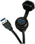 MSDD Einbaudose USB 3.0 BF A, 2.0 m Leitung, Design Schwarz